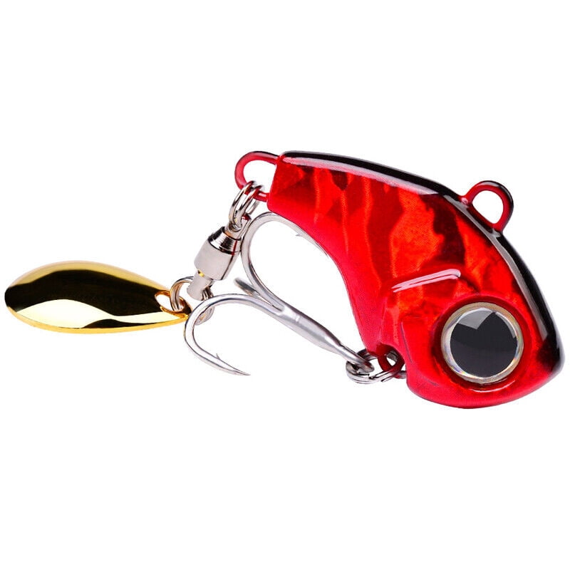 6Pcs Metal Rotating VIB Spoon Fishing Lure Lot Crankbait Vibration Spinner Bait