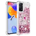 thumbnail image 2 of Funda para Xiaomi Redmi Note 11 Pro 5G/4G con Brillo Líquido Flotante, Purpurina, Parachoques y Anillo Giratorio Soporte, 2 of 5