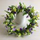 thumbnail image 2 of # simulación de flores silvestres, corona de margaritas, dintel de puerta, tapices de pared, decoración de boda de Acción de Gracias de Navidad, 2 of 14