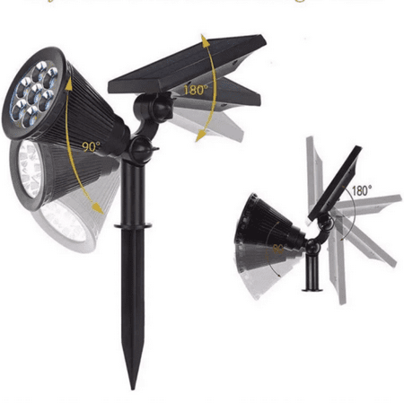 

SAYTAY Solar Spot Lights Outdoor 180°Adjustable Auto On/Off Flag Pole Lights Waterproof Security Wall / Ground Light for Garden Pool Area Tree Pond Landscape and Yard(1 Pack)
