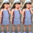 thumbnail image 2 of Robe d'Été Sans Manches en Coton Décontractée pour Tout-Petits, Enfants, Bébé Fille, Robe de Fête, Robe Soleil 1-6 Ans, 2 of 5