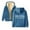 Blue, variant on Women Jesus Hoodie Zip Up Lined Oversized Graphic Christian Faith Casual Fashion Outdoor Jacket with Pockets