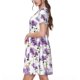 thumbnail image 2 of Balery Orchids Flowers Vestidos sueltos de manga corta para mujer, vestidos de verano 2025, vestidos casuales de corte A con vuelo., 2 of 6