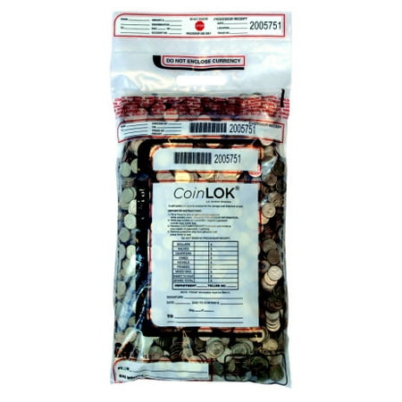 CoinLOK 12 x 25 Clear Bag with Reinforced Handle