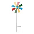 thumbnail image 4 of Windmill Colorful Iron Windmill Stake Metal Windmill Lawn Ornament Decorative Garden Sculpture Ground Stake, 4 of 8
