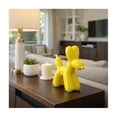 thumbnail image 2 of Contemporary Ceramic Balloon Dog Sculpture for Home Accent - Ornaments for Bathroom, Office, Room and Living Room Display Styling - Modern Figurine for Shelf or Coffee Table Decor - 7", Yellow, 2 of 12