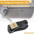 thumbnail image 3 of Clip de gafas de sol para coche Unique Bargains, clip universal para visera del sol, soporte para gafas, resina ABS, esponja, negro y blanco, 2.76"x0.98", 1 pieza, 3 of 7