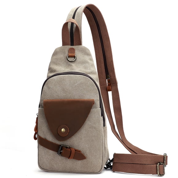 KL928 Sac à Bandoulière en Toile d'Extérieur Sac à Dos Crossbody Sac à Dos Décontracté pour Hommes Femmes Cadeau