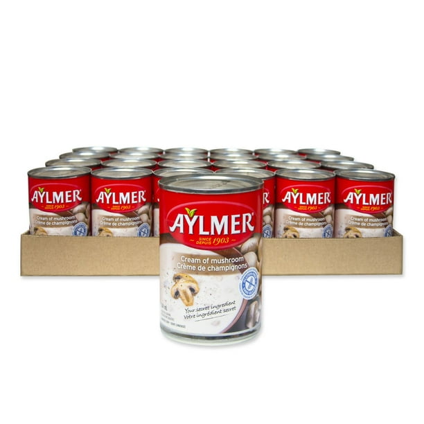 Caisse de soupe condensées Aylmer - Crème de champignons Paq. caisse 24 x 284 ml