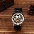 thumbnail image 4 of FORSINING Waterproof Automatic Mechanical Watch Men PU Strap WristwatchWhite Silver Black, 4 of 11