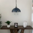 thumbnail image 6 of Tiffany Pendant Lights Plug In Blue Stained Glass Dragonfly LED Bulb Included for Dining Room Hotel Restaurant Cafe 16"W*16"D*75"H, 6 of 8