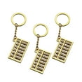 thumbnail image 1 of WEUVEB 3Pcs Golden Abacus Keychains Stylish Key Holder Durable Key Decoration Pendant for Backpack, 1 of 8