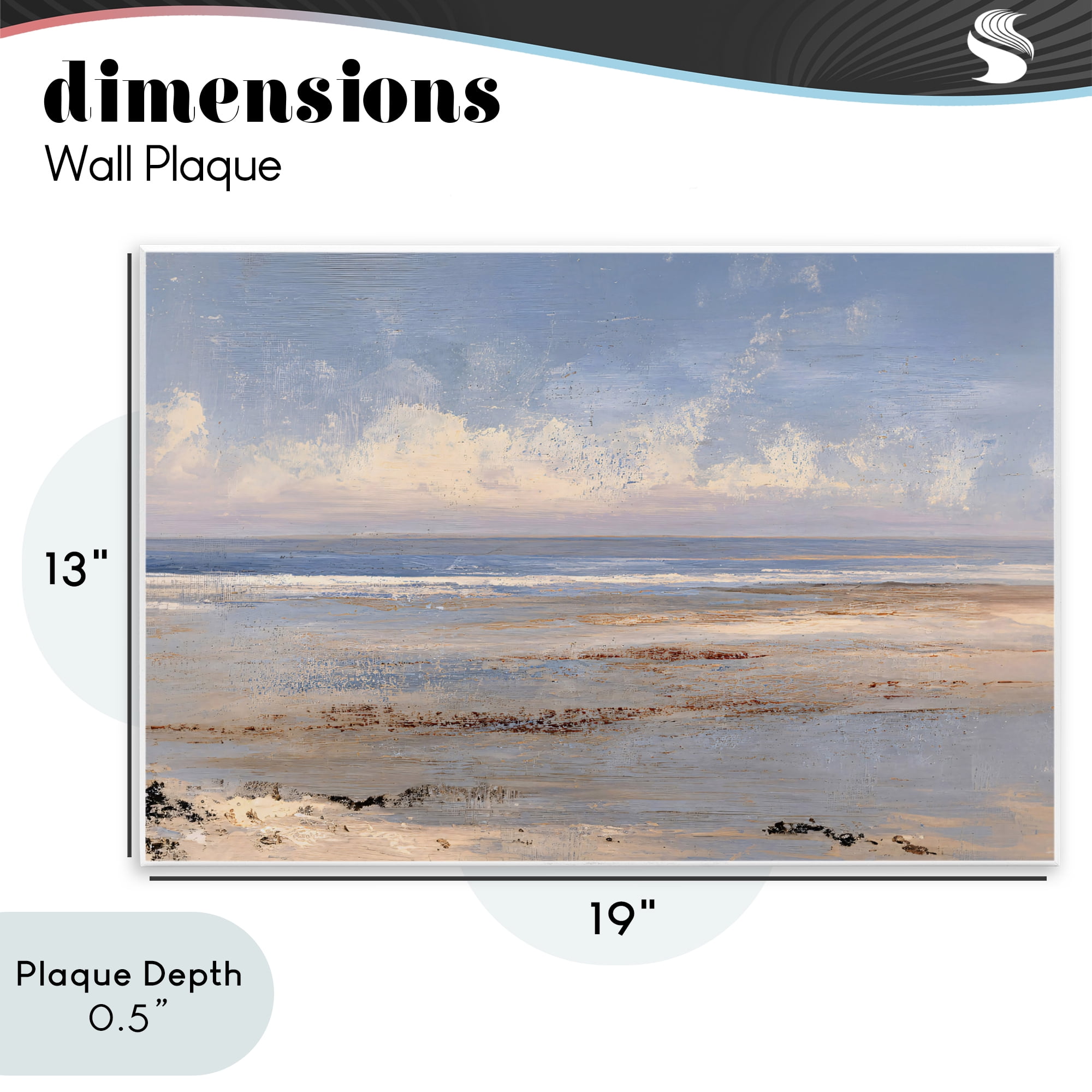 Stupell Industries Rustic Ocean Horizon Impression Wall Plaque Art, design by Jacky Ngan