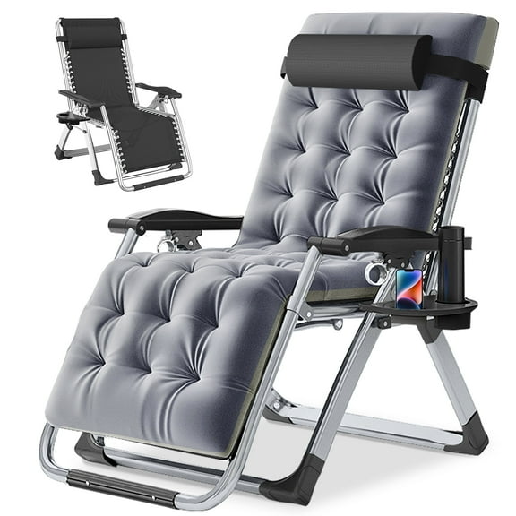 NAIZEA Heavy Duty Gravity Chair, Oversize Patio Chair,Lawn Chair Flolding Recliner Lounge Chair