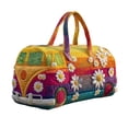 thumbnail image 2 of Vintage Forest Camper Canvas Duffel Bag, Retro Quilted Embroidered Weekender, Large Capacity Travel Tote with Handles for Unisex Outdoor & Gym, 2 of 6