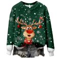 thumbnail image 3 of Festive Print Cozy Crewneck Pullover For – Seasonal Holiday Sweater With Stylish Pattern For Casual Wear, 3 of 5