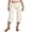 Yellow, variant on LMLYSoH Womens Wide Leg Capris Casual Fold Over Waist Stylish Solid Color Mid Rise Cropped Pants