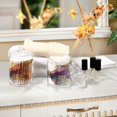 thumbnail image 7 of WOBOGO Pastel Butterfly Transparent Plastic Jar 4pcs Cotton Swabs Balls Pads Floss Stick Dispenser Bathroom Vanity Storage Organizer, 7 of 7