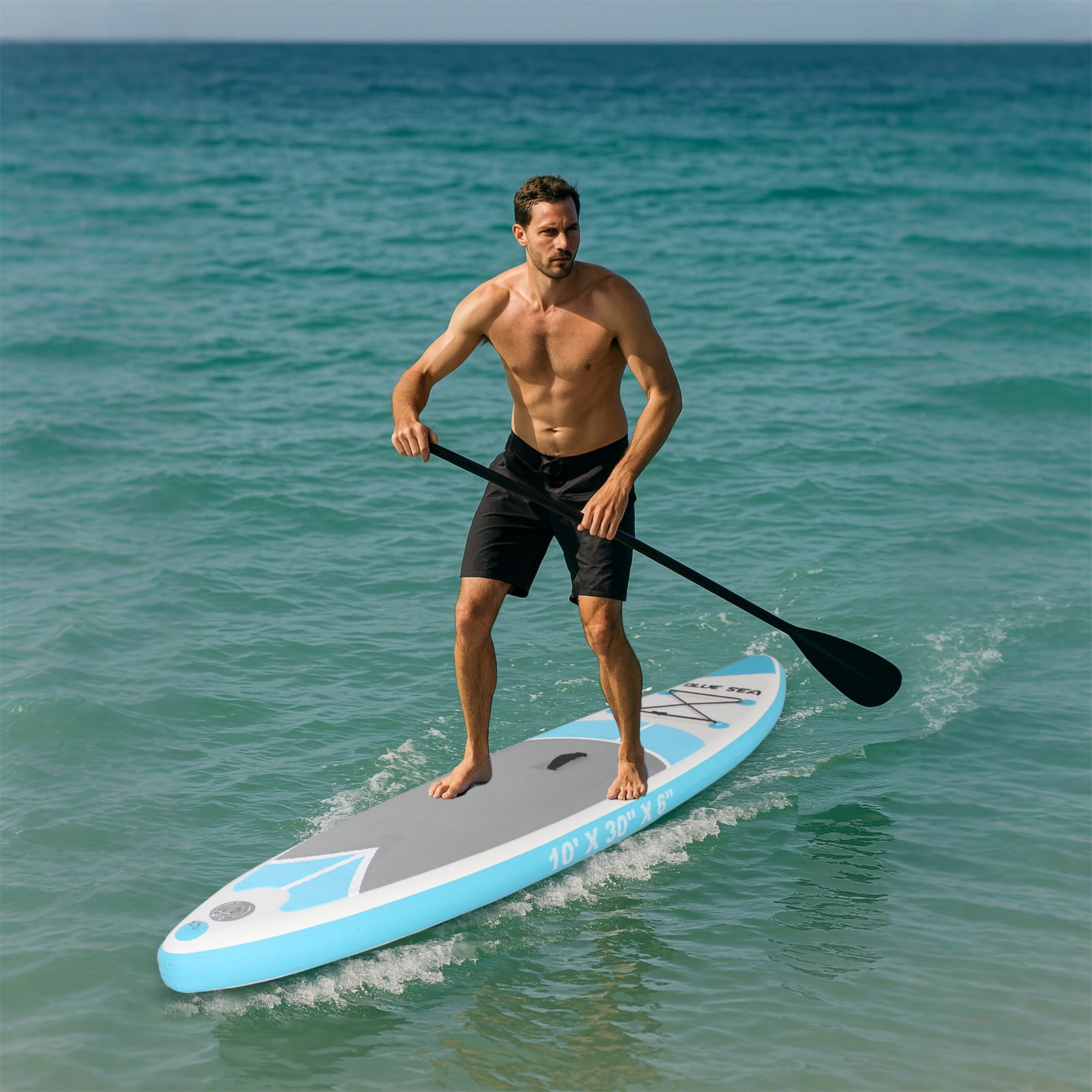 XKZJPG 10' Inflatable Stand-up Paddle Board, Extra Wide Design for Yoga & Fishing, Includes Backpack