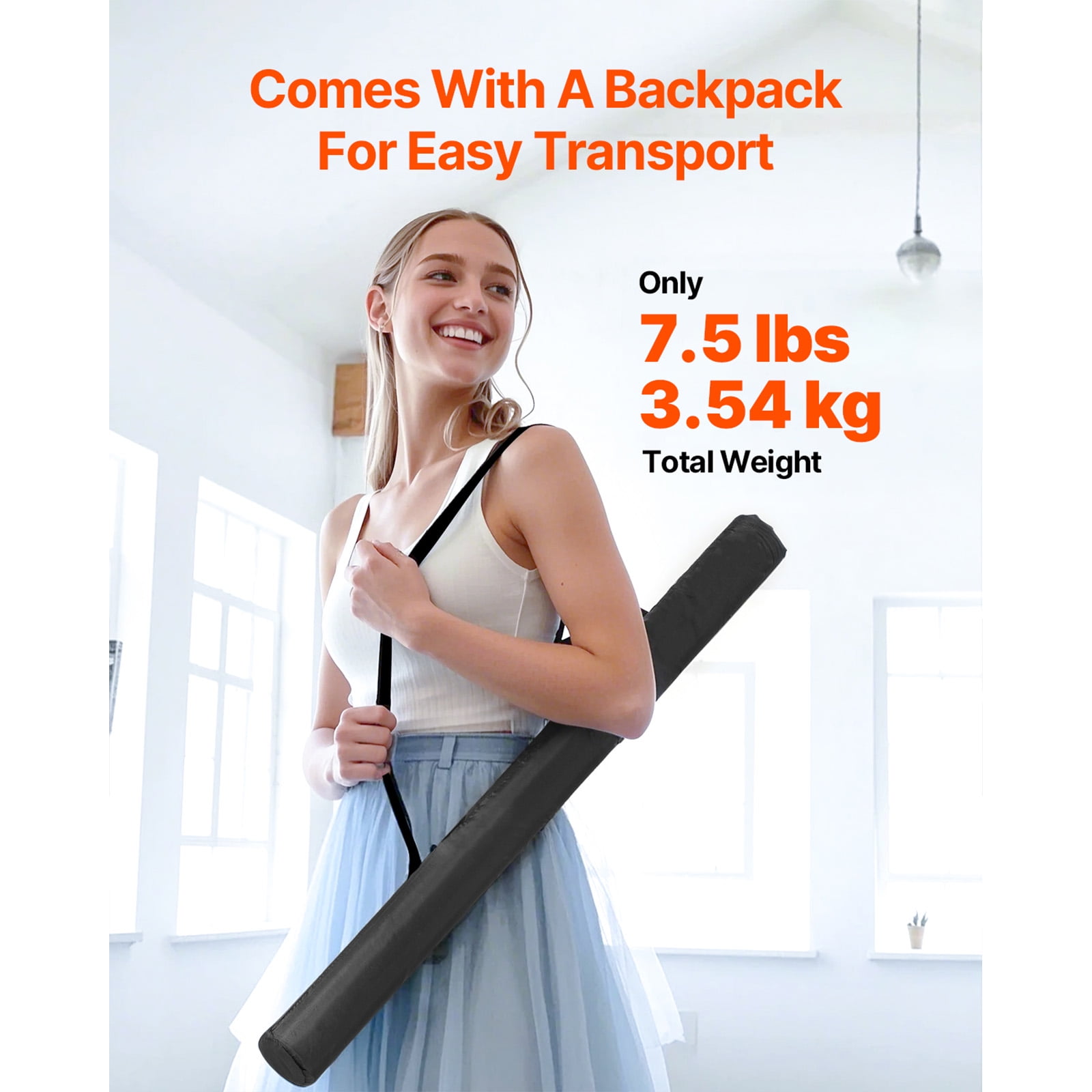 KFFKFF Portable Dance Floor, 6.6' x 3' Yoga Mat with Carry Bag, 1.5 mm Thick Exercise Mat, Non-slip Surface for Home, Studio, or Stage Practice