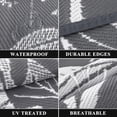 thumbnail image 3 of Ileading Outdoor Plastic Straw Rug, Gray Leaf Pattern, Waterproof, 5' x 8', 3 of 8