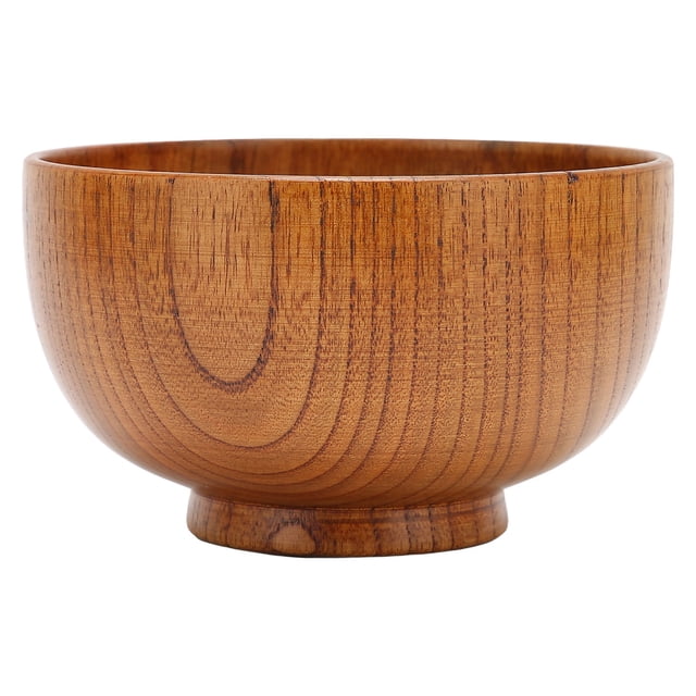 Cuenco de madera para fideos, superficies más suaves de grano único, ensaladera de madera de estilo japonés para restaurante en casa