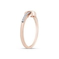 thumbnail image 4 of 0.14 Carat Round Cut Lab Grown Diamond Infinity Engagement Promise Ring In 14k Rose Gold Over Sterling Silver(G-H Color,SI1-SI2 Clarity,0.14 Cttw)-6.5, 4 of 7