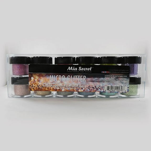 MIA SECRET - 12 COLORS SET - MICRO GLITTER (MG-MIX-1)
