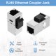 thumbnail image 3 of Paquete de 2 acopladores RJ45 Cat 6A, acopladores blindados Cat6A hembra a hembra, adaptador Ethernet, plateado, 3 of 6