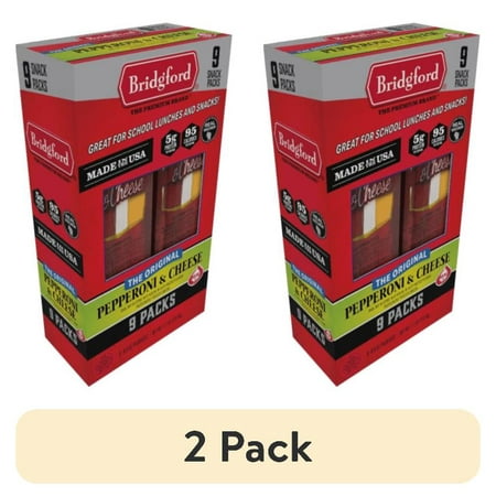 (2 pack) Bridgford Pepperoni & Cheese 9 Pack