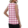 thumbnail image 5 of Gamivast Summer Tank Tops for Women Print V-Neck Flowy Fit Pleated Front Blouse Soft Breathable Chiffon Sleeveless Shirts Beach Vacation Daily Casual Lounge outfits, 5 of 8