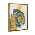 thumbnail image 3 of Stupell Industries Botanical Tiger Wildlife Collage Graphic Art Metallic Gold Floating Framed Canvas Print Wall Art, Design by Carol Robinson, 3 of 6