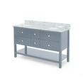 thumbnail image 6 of Casen Contemporary 60" Wood Double Sink Bathroom Vanity with Marble Counter Top, 6 of 8