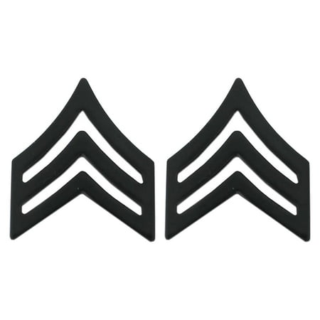 

Army SGT Sergeant Black Pin-On - Sold in Pairs