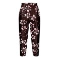 thumbnail image 5 of Elainilye Fashion Capris for Women Summer Casual Drawstring Printed Cropped Pants Loungewear,Black, 5 of 5