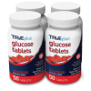 TRUEplus Glucose Tablets, Strawberry Flavor, 50ct (4 Pack), Fat-Free