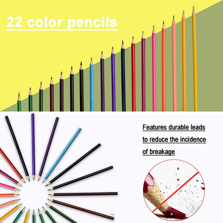 132 Colored Pencils Set, With Adult Coloring Book and Sketch Book, Art  Supplies