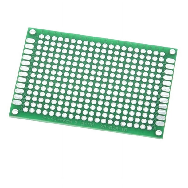 DQrwqpou Placa Circuito Soldadura Prototipo PCB Universal Doble Cara 5 Piezas (verde 60 X 40 Mm)
