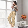 thumbnail image 5 of Wukai Cute Shiba Women Pajama Pants Comfy Stretch Drawstring Palazzo Wide Leg Lounge Pant Comfy Sleepwear Yoga Pants-Medium, 5 of 6
