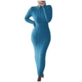 thumbnail image 2 of Whlbf Summer Dresses for Women Plus Size,Womens Light Luxury High End Solid Color Simulation Silk Sequins Fishtail High End Banquet Temperament Single Shoulder Off Dress Evening Dress, 2 of 5