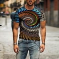 thumbnail image 6 of Fayshow0 2024 Men Shirts Graphic Men's Unisex Daily T Shirt Print Graphic Prints Print Long Sleeve Tops Casual Bloue(Multicolor,XXXXXXL), 6 of 9