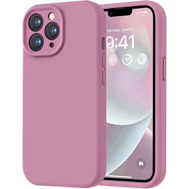 Silicona Premium, Protección de Cámara, a Prueba de Golpes. Lavanda Púrpura. para iPhone 13 Pro Max 6.7"