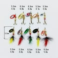 thumbnail image 3 of Beisidaer 10Pcs Fishing Metal Spinner Lures Bass Hard Metal Spinner Baits Kit With A Box, 3 of 4