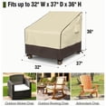 thumbnail image 3 of 80Inch Outdoor  Cover and 32 Inch Patio Chair Covers Combo Set, Moisture-proof & UV-protection, Brown & Khaki, 3 of 8