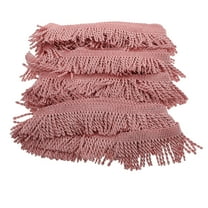 PAMINGONO Versatile Pink Polyester Fringe Tassel Lace Trim DIY Material for Curtains 1 Roll