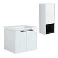 thumbnail image 4 of Wall-Mounted Bathroom Vanity with Soft Close Doors and Side Shelves / Easy Access to Bathroom Items, 4 of 7