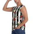 thumbnail image 3 of Picia Rose Flowers mens Cotton Tank Undershirts , Moisture-wicking Ribbed Tanks, Lightweight Cotton Tank Undershirts-Small, 3 of 8