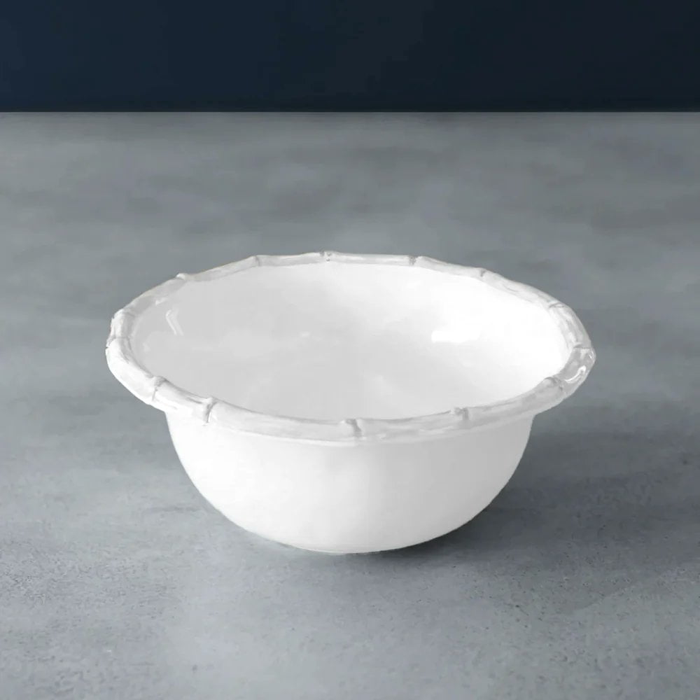 Beatriz Ball VIDA Bamboo Cereal Bowl Set of 4  7.5" White  Melamine