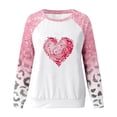 thumbnail image 4 of Bjutir Valentines Day Women Tops Casual Love Printed Round Neck Long Sleeved Sweatshirt (Style 1), 4 of 4