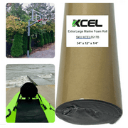 XCEL Extra Large Marine Foam Rolls Sheets with Adhesive Closed Cell Foam Padding Neoprene Foam Cosplay Easy Cut - Various Sizes (54" x 12" x 1/4" (1 Pack), Black, 1)